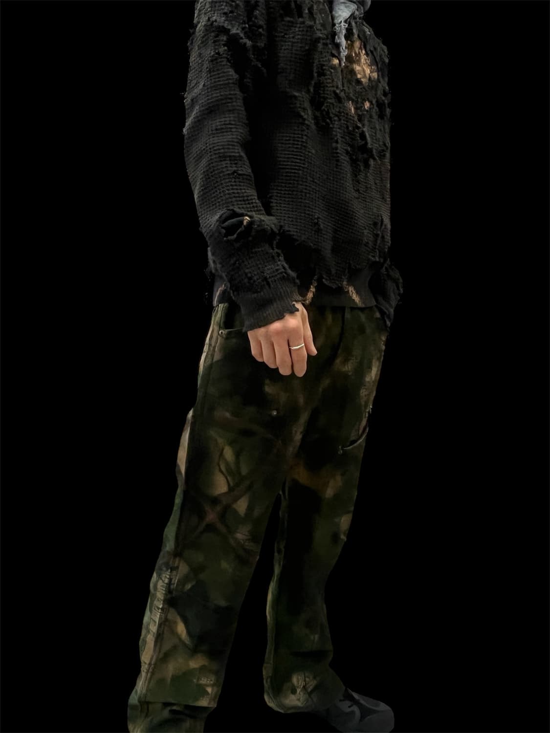 [OS] 빈티지 아카이브 불리 데미지드 레이어드 니트 크루넥 상품이미지3