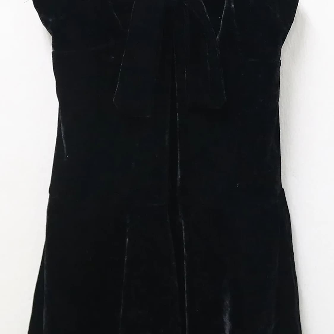 SAIKA 히메갸루 리본 포인트 벨벳 미니 원피스 61489 상품이미지4