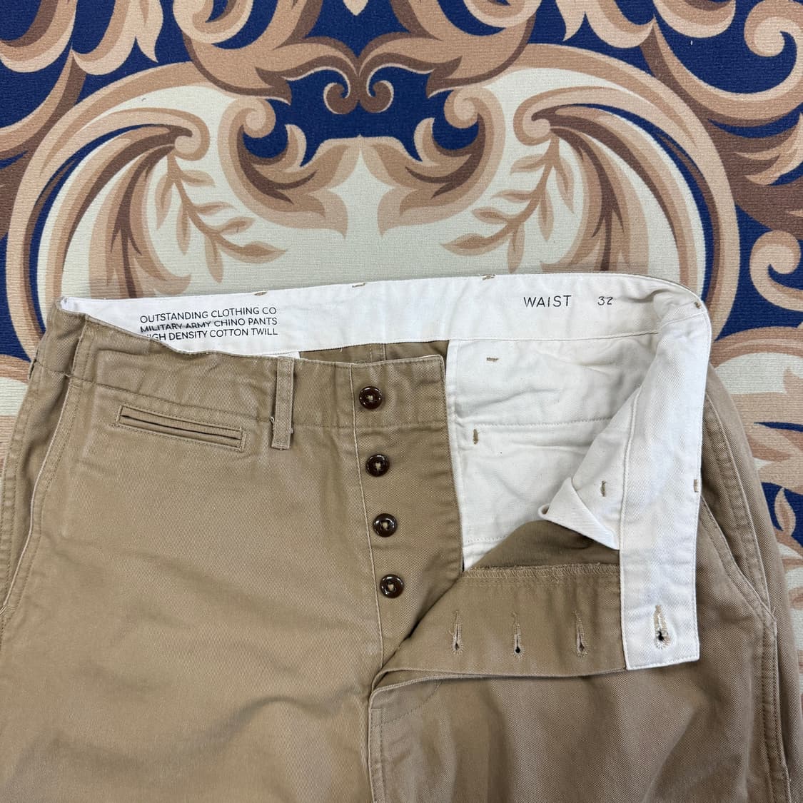 (32)아웃스탠딩 Outstanding 오피서 코튼 치노팬츠(베이지) 상품이미지2