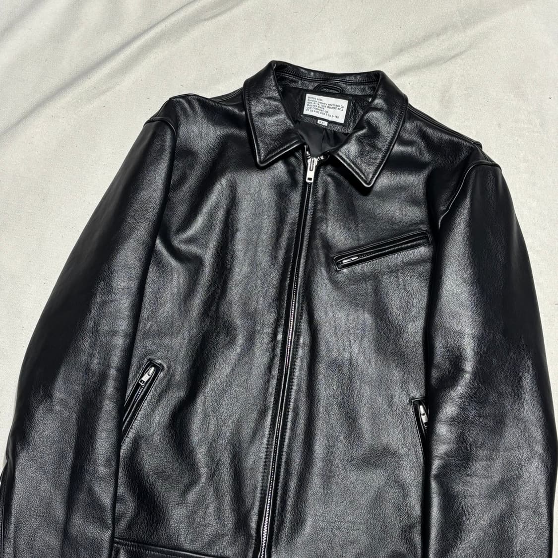 XXL 에이징 씨씨 카우레더  자켓 상품이미지1