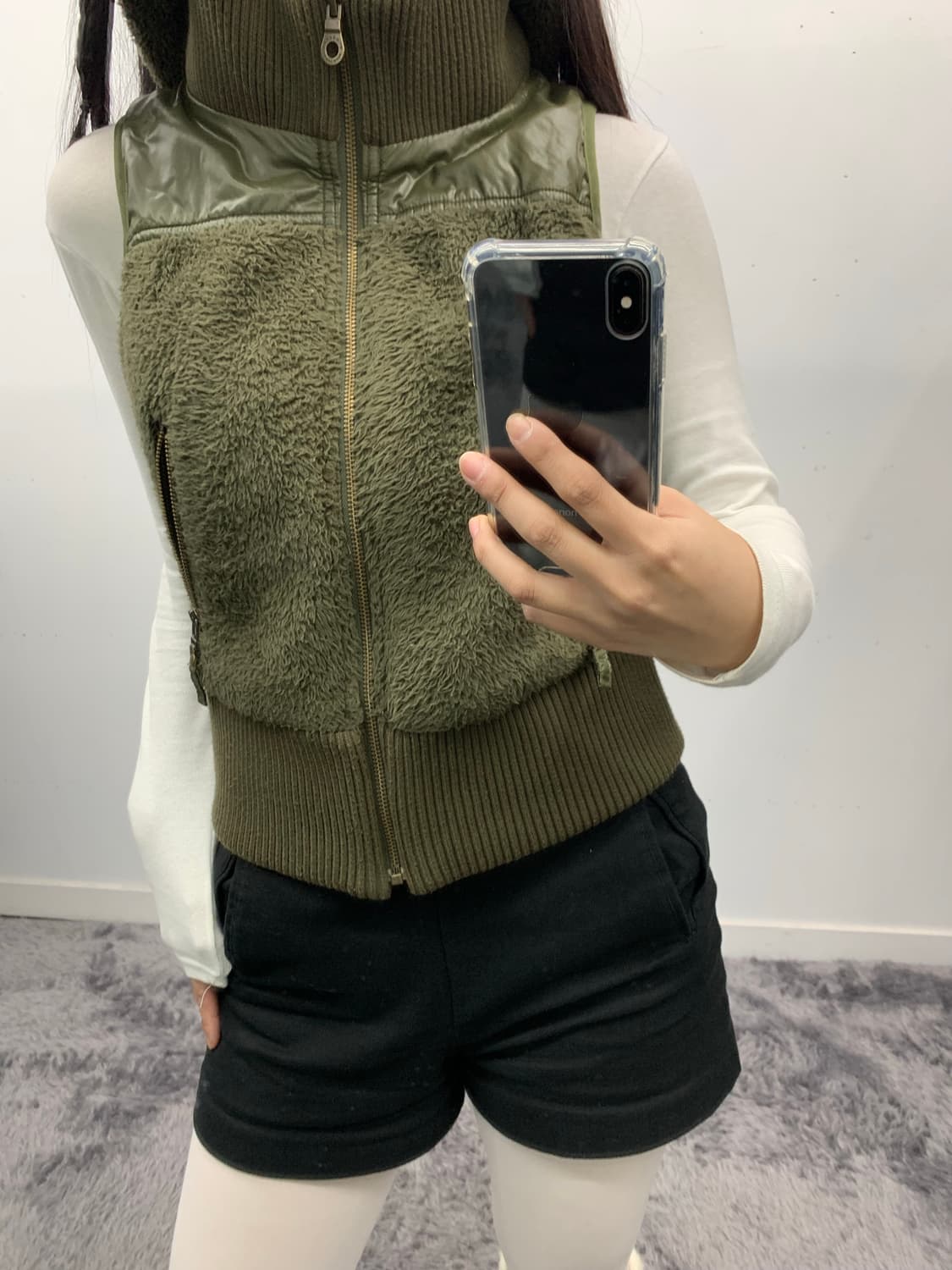 버버리 블루라벨 y2k 리버시블 다운 베스트  상품이미지2