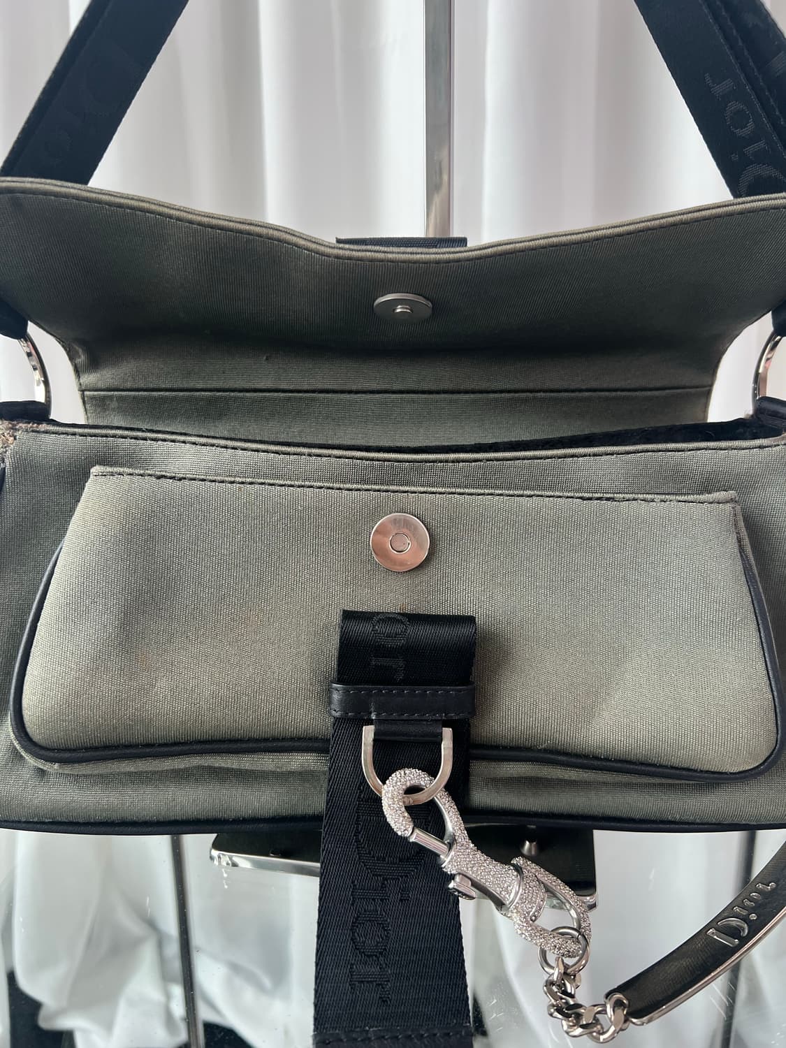 크리스찬 디올 FW03 하드코어 라인스톤 체인 숄더백 상품이미지6