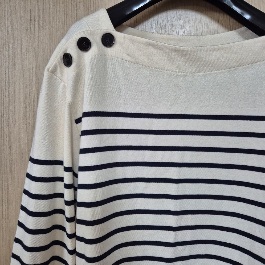 [F] 김해김 HAE BY HAEKIM 스트라이프 보트넥 티셔츠 상품이미지2