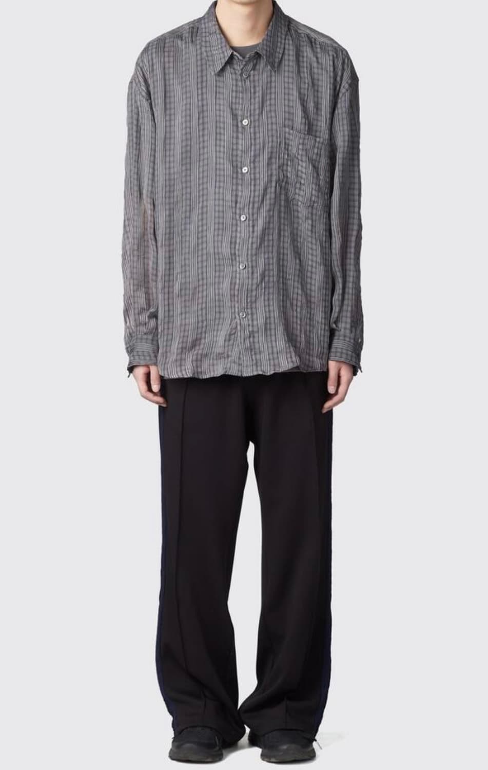 Hatchingroom 셔링 체크 셔츠 상품이미지3