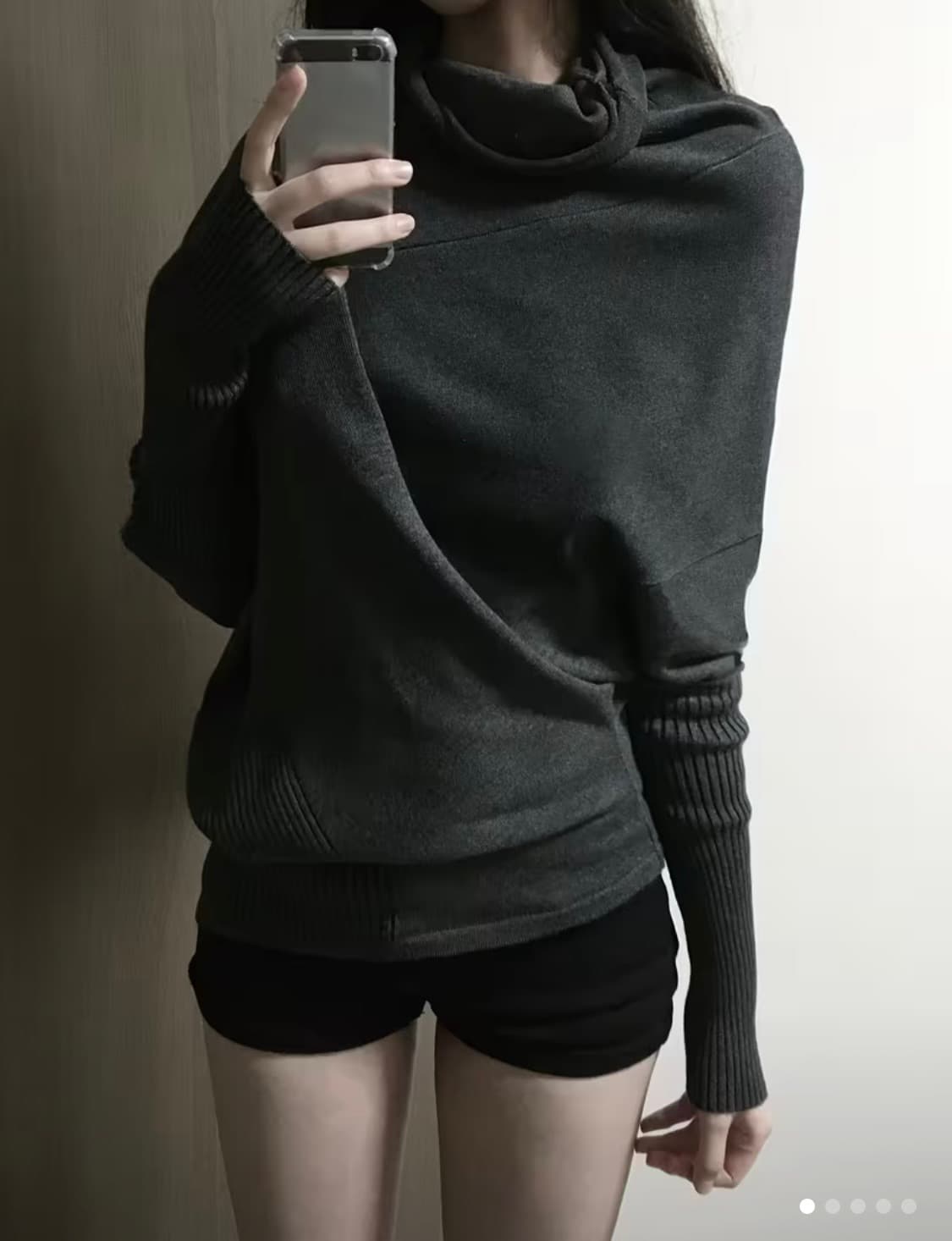 빈티지느낌 루즈한 레이지 스타일 풀오버 니트상의 상품이미지2