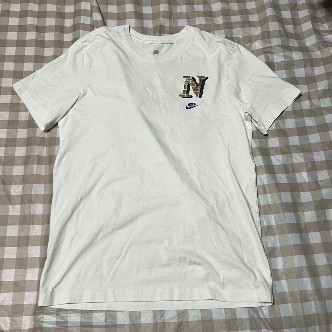 나이키 N 반팔티 화이트 M 흰색 빈티지 캥거루 프린팅 상품이미지1