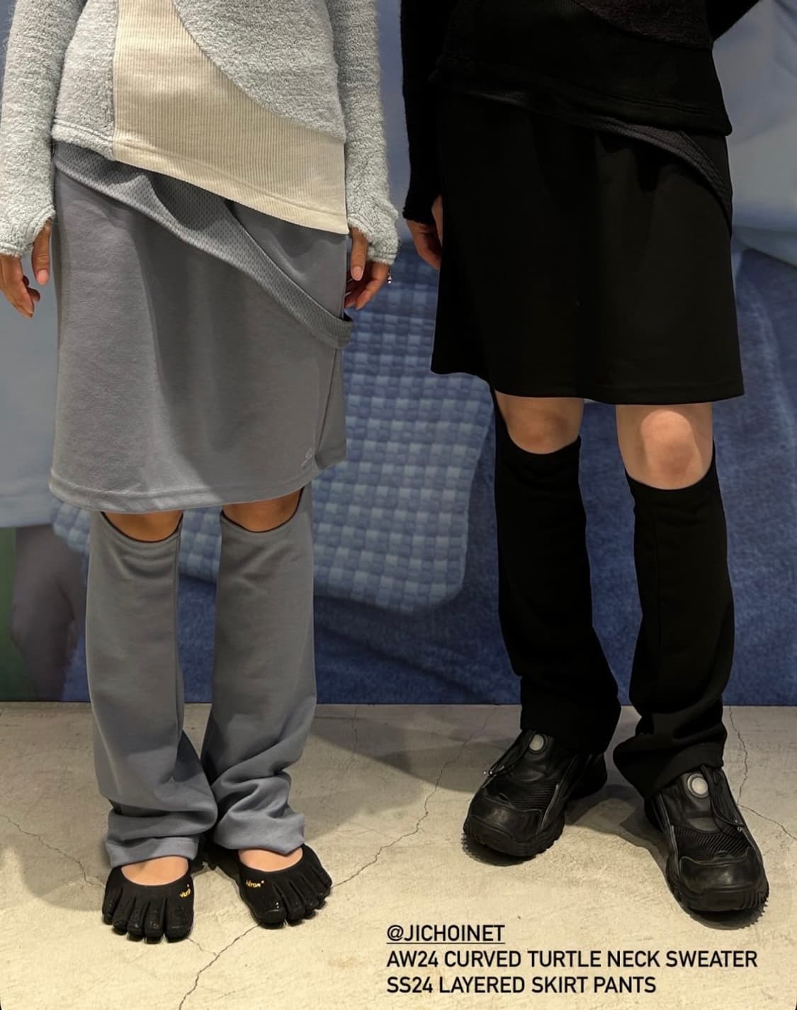 지초이 24ss 스커트팬츠 실버 상품이미지1