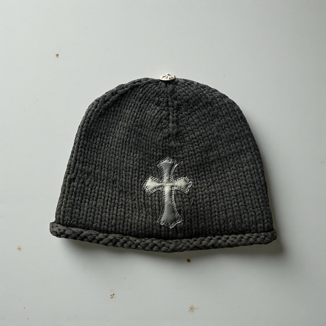 크롬하츠 캐시미어 크로스 레더패치 비니 상품이미지5