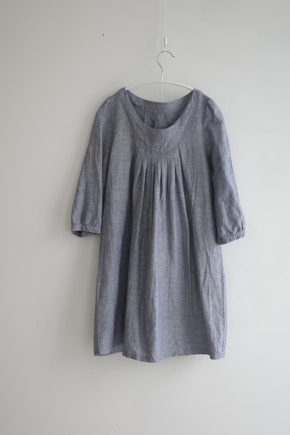 ROUX-BRIQUE 린넨 셔링 원피스 상품이미지1