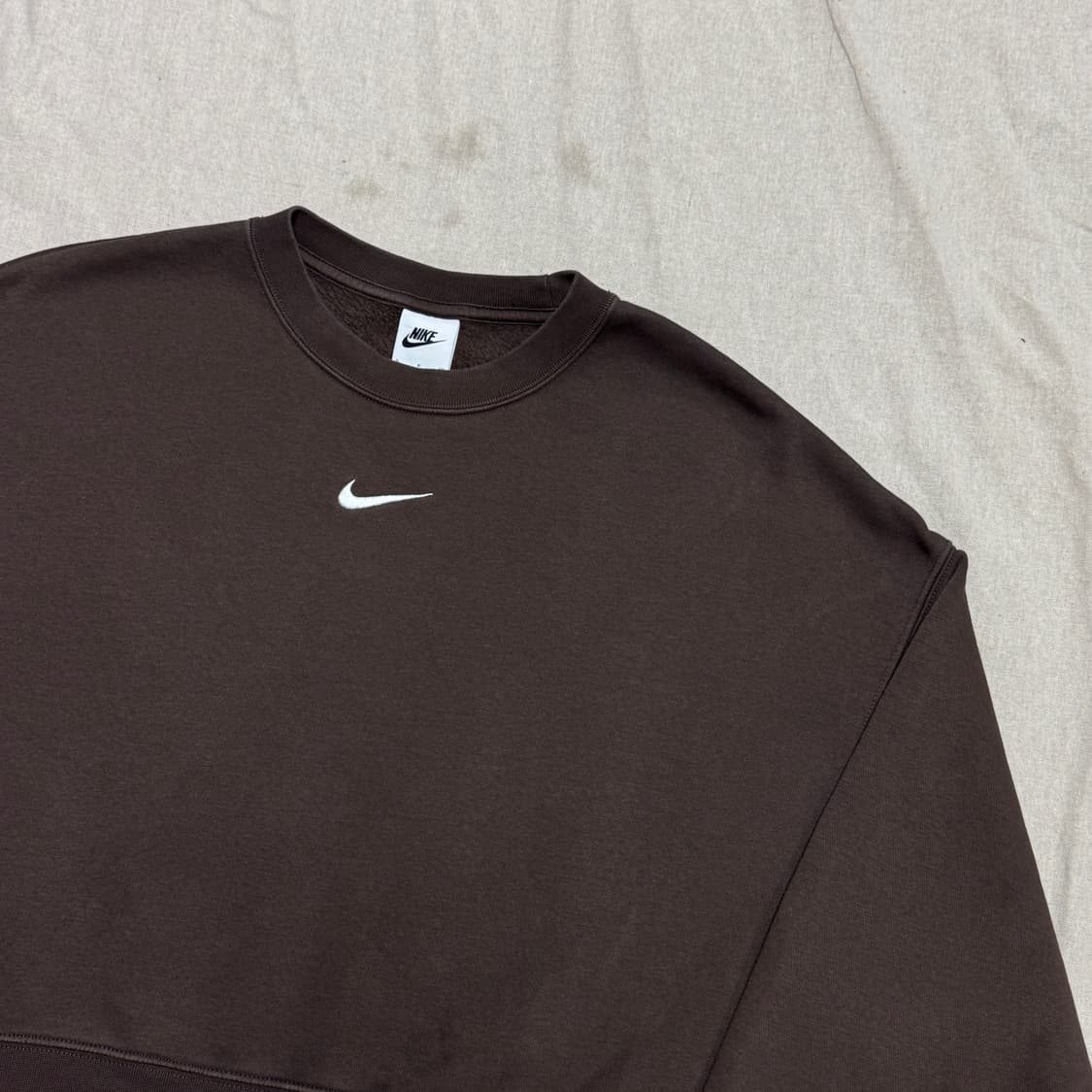 나이키 우먼 크롭 브라운 맨투맨 S 상품이미지2