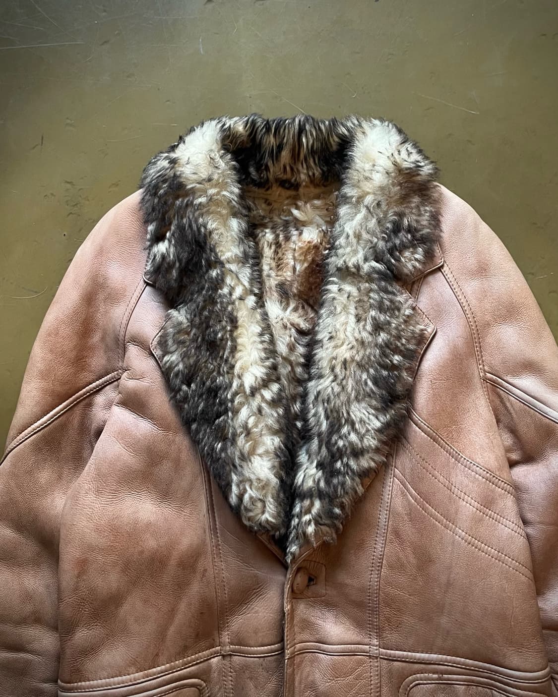 1990s Real Mouton Leather Mustang Coat 상품이미지4