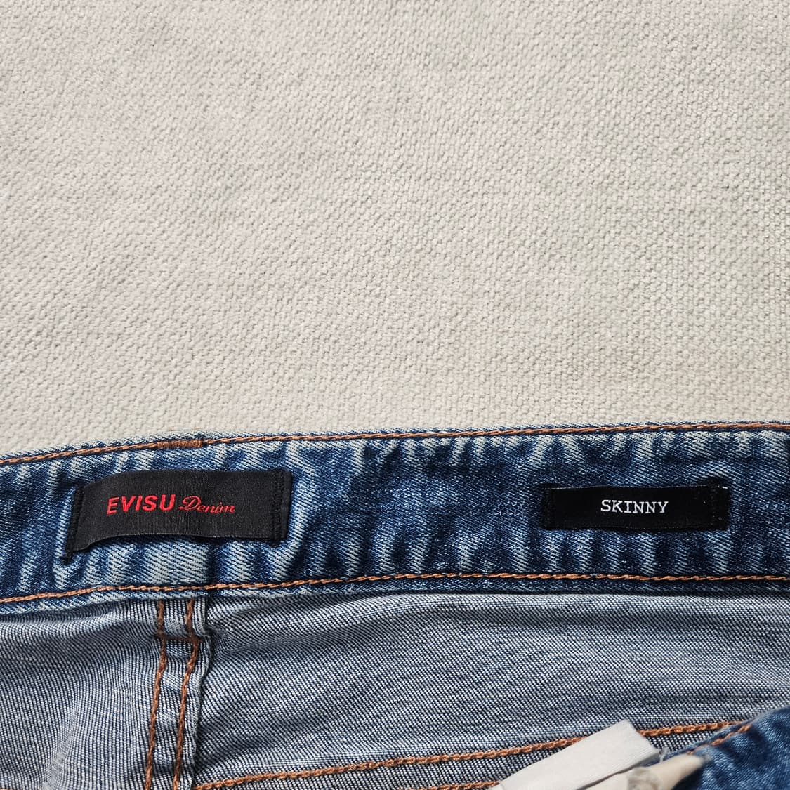 실측확인 에비수 스키니핏 데님 팬츠 0406Y 상품이미지3