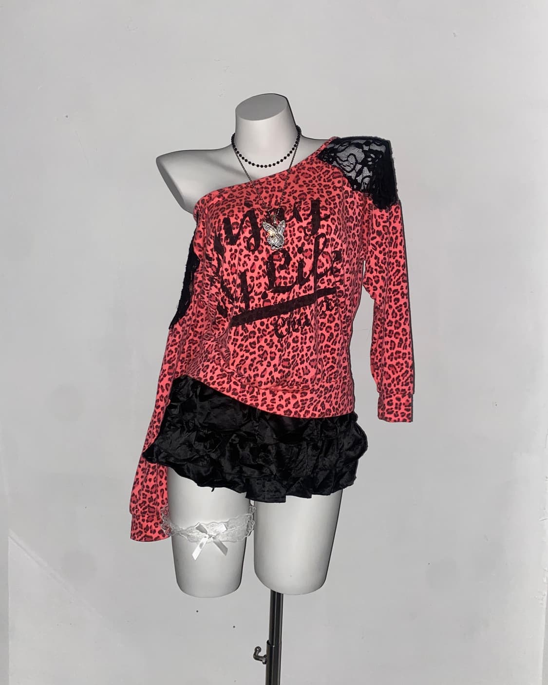 CHU XXX HIME Leopard Lace Top 상품이미지1