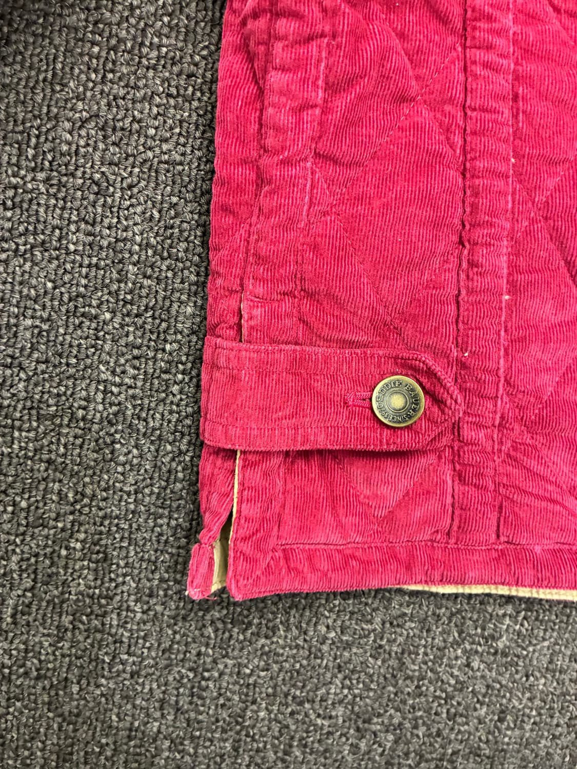 M)에디 바우어 빈티지 벨벳 코듀로이 퀼팅 자켓 상품이미지7