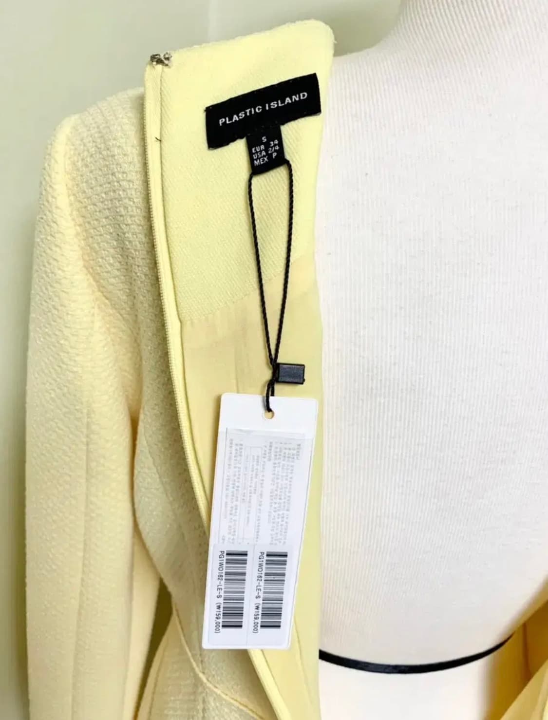 새제품ㅡ플라스틱아일랜드 연노랑색 플레어 원피스 55 상품이미지6