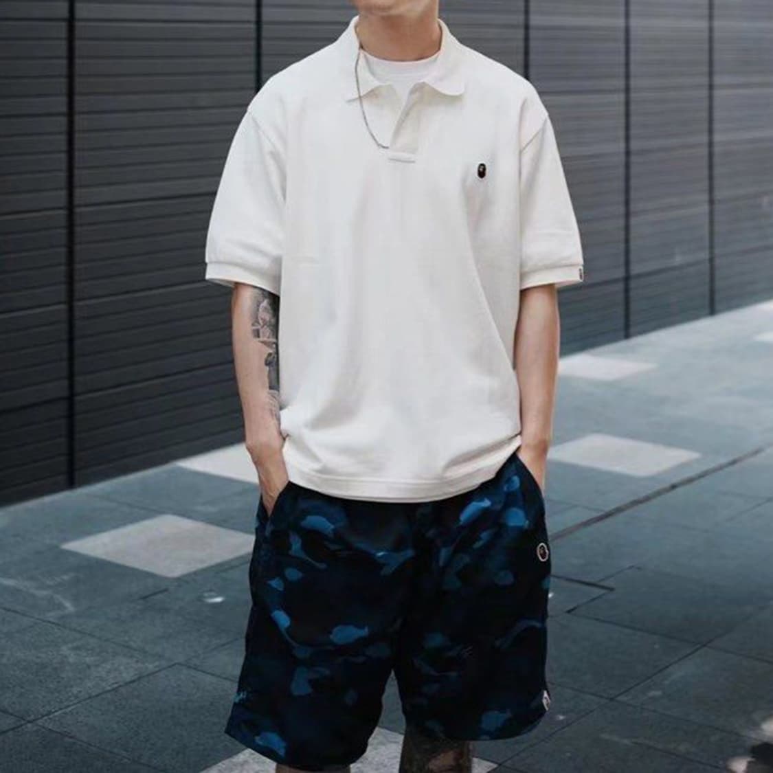 A BATHING APE Ape Head One Point Polo 상품이미지3