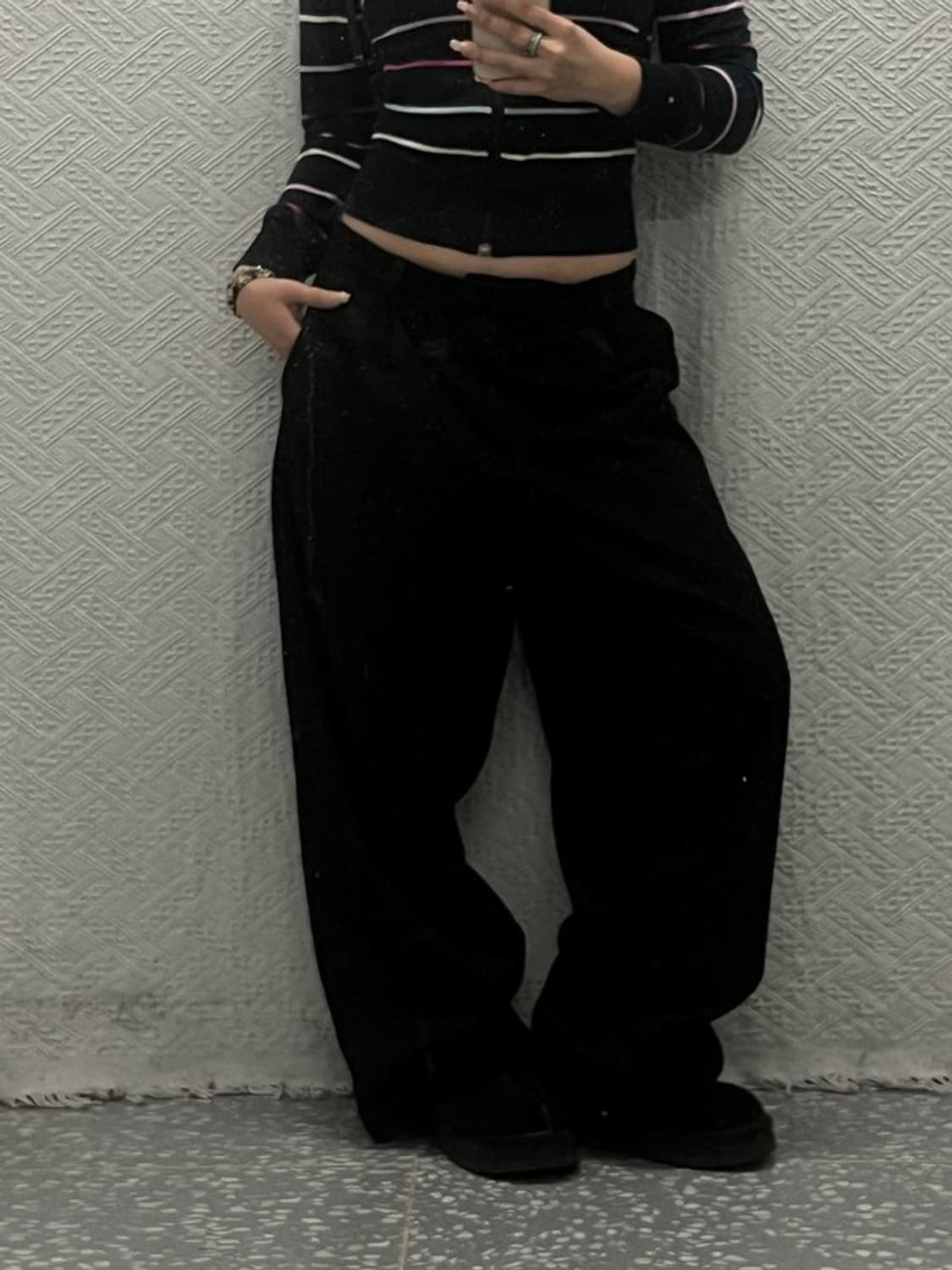 노매뉴얼 핀턱 와이드 슬랙스 팬츠 L C06403 상품이미지2