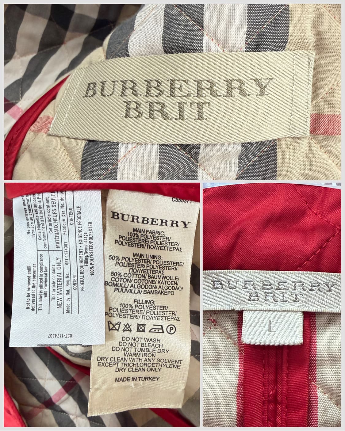 버버리 브릿 레드 퀼팅 자켓 상품이미지6