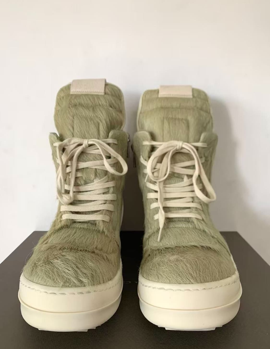 릭오웬스 지오바스켓 43 그린 송치 한정판 상품이미지2