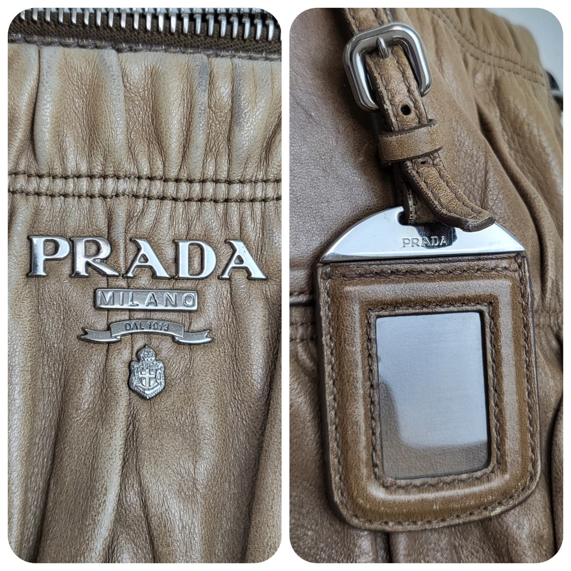 정품 프라다 고프레 나파가죽 옴브레 사첼백 상품이미지8