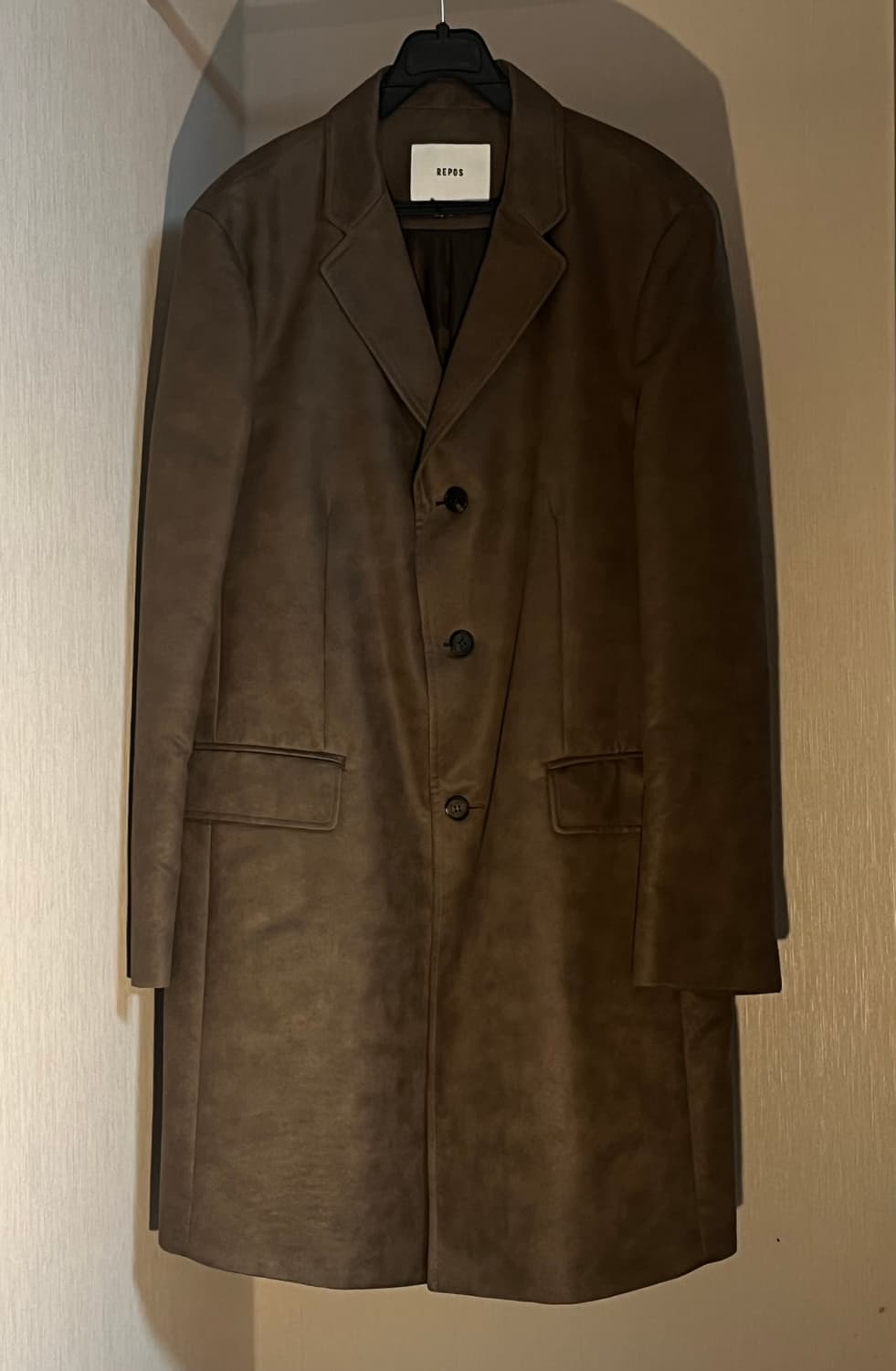 repos 에코 레더 브라운 가죽 자켓 상품이미지2