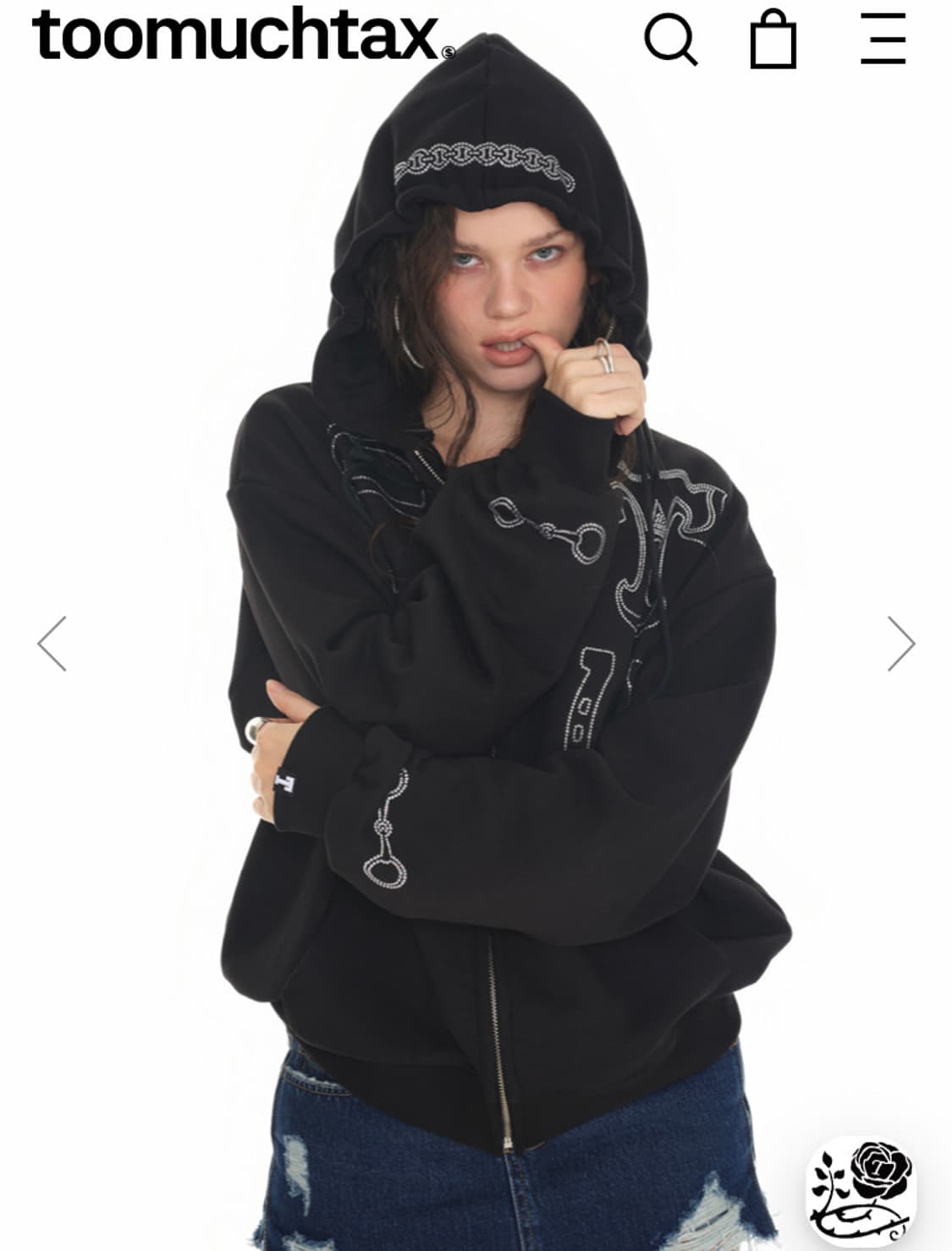 TOOMUCHTAX WESTERN HOTFIX ZIP-UP HOODIE  상품이미지1