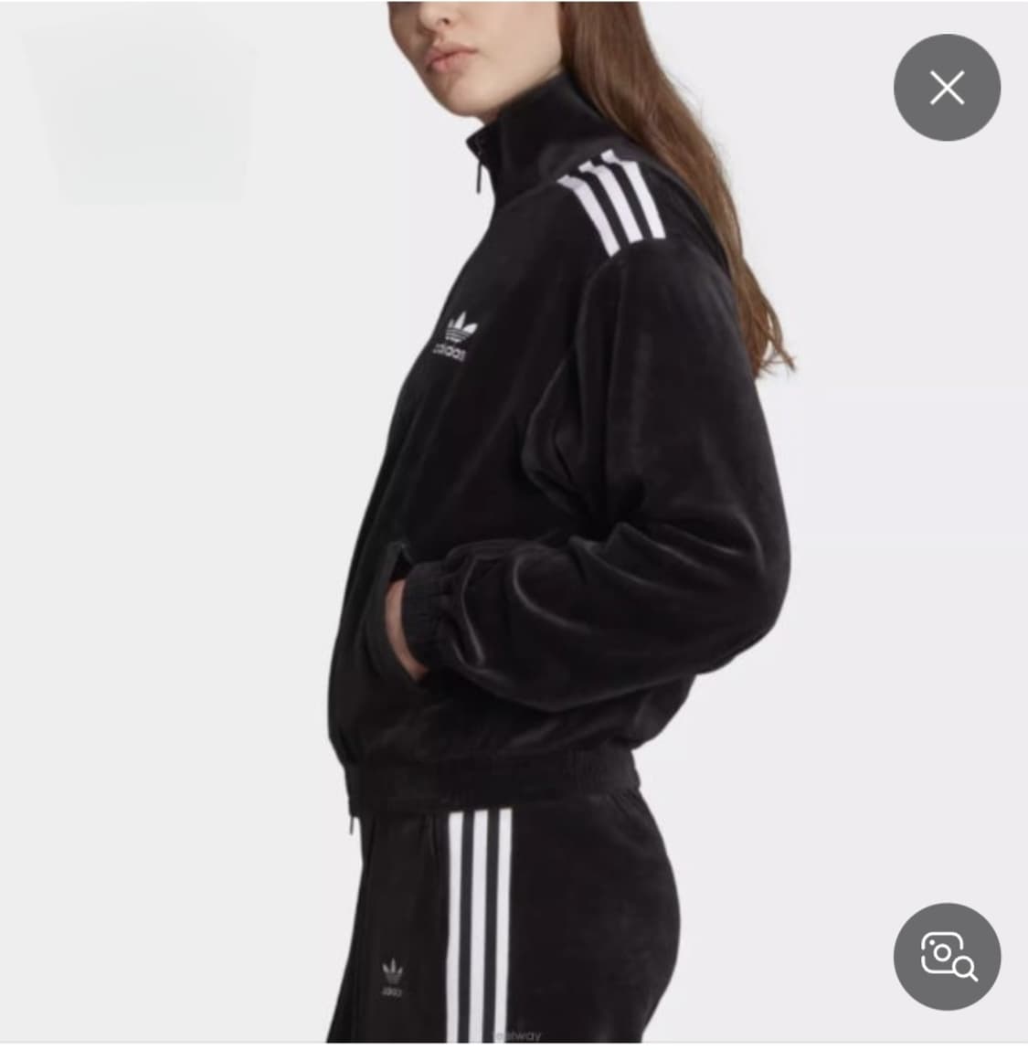 아디다스 오리지널 벨벳 트랙탑 져지 블랙 M 상품이미지3