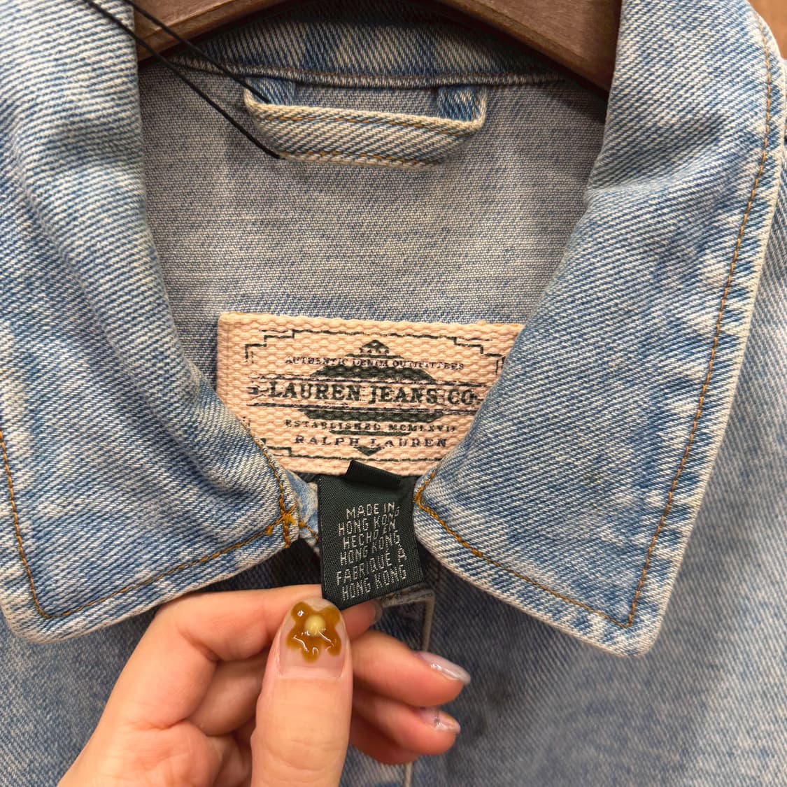 랄프 로렌 진스 컴퍼니 데님 자켓 워크 포켓 로고 패치 디테일 블루 상품이미지7
