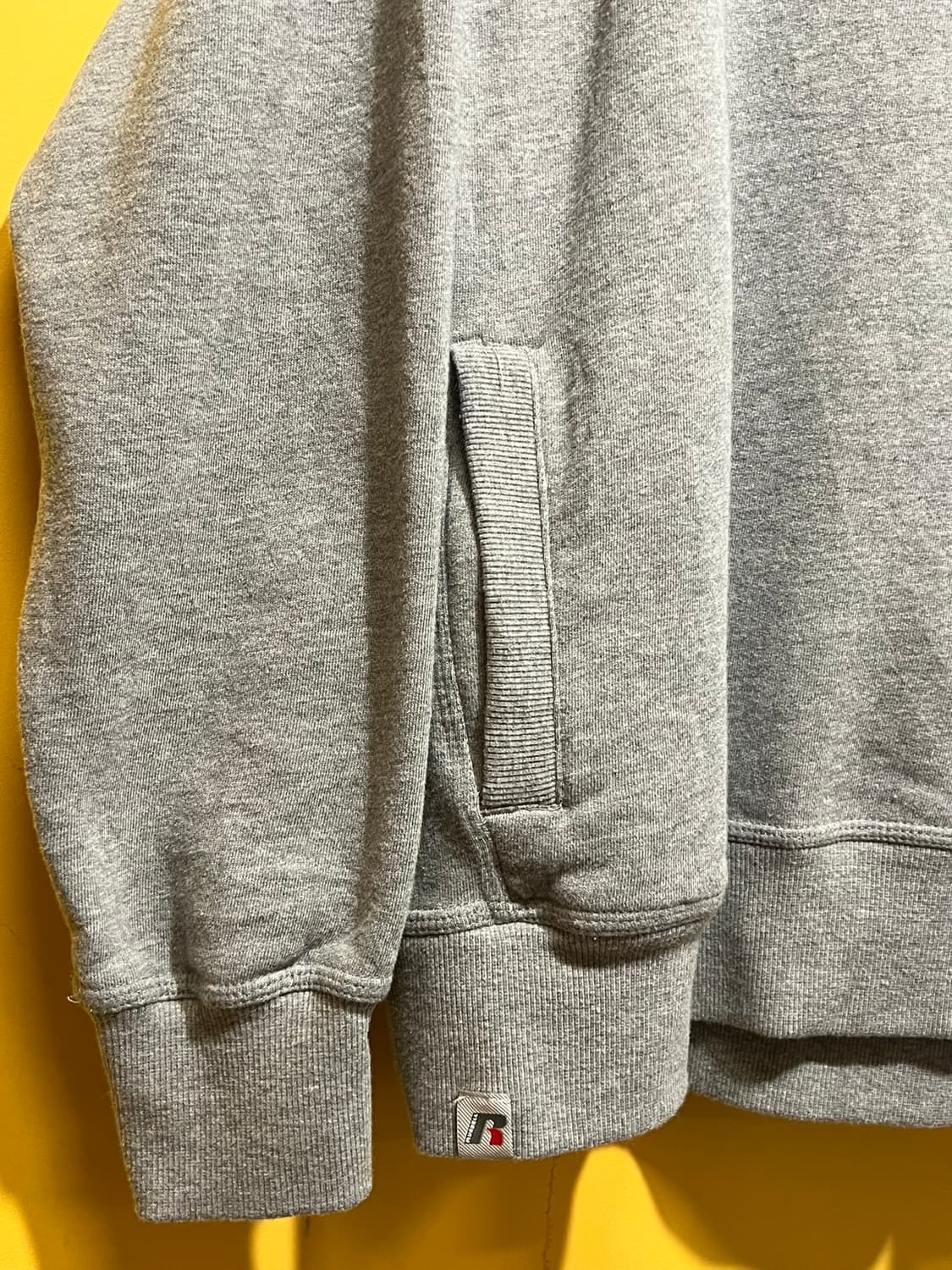 10s [XL] 러셀 프리미엄 플리스 그레이 포켓 후드 상품이미지4