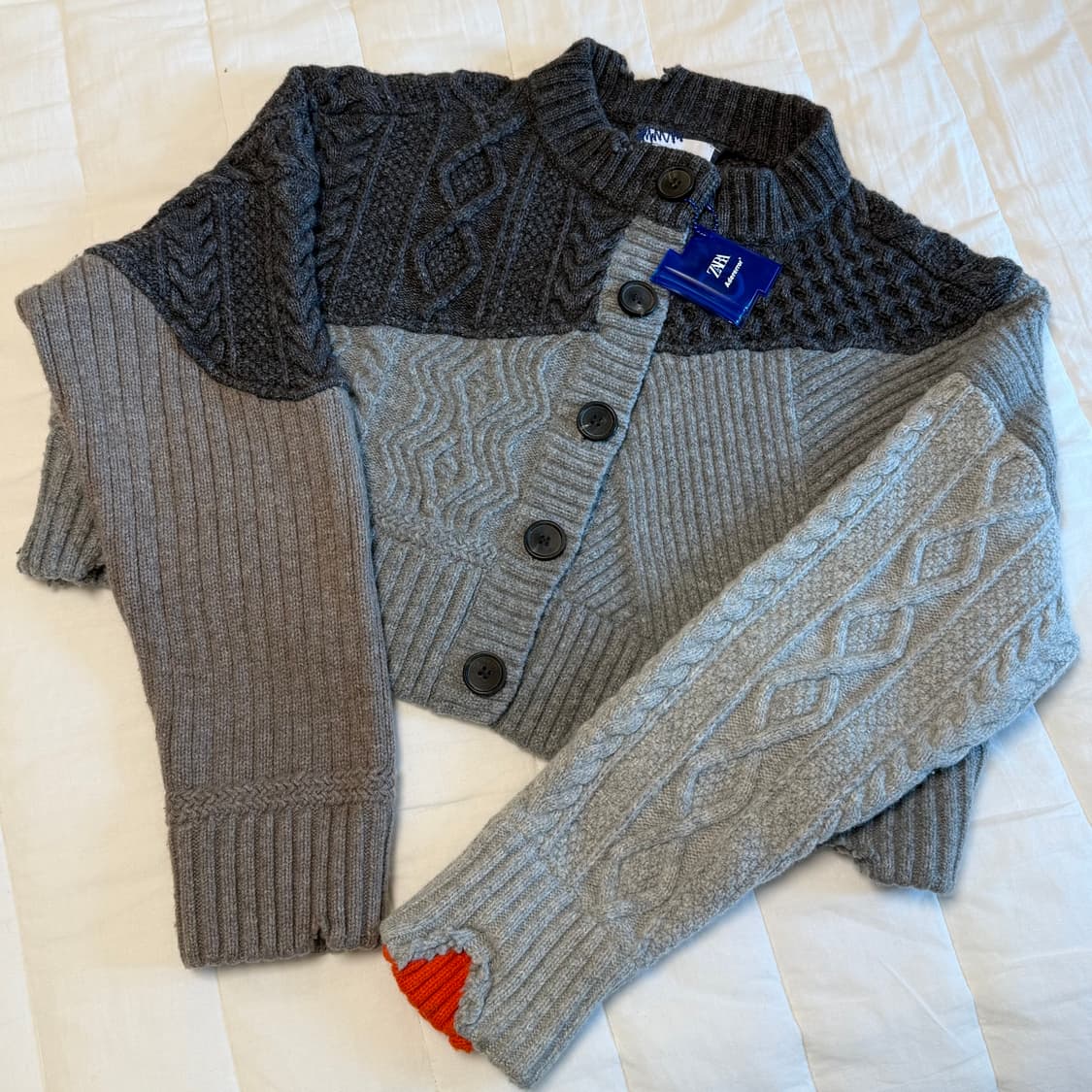 ZARA 아더에러 디스트로이드 크롭 가디건 상품이미지5