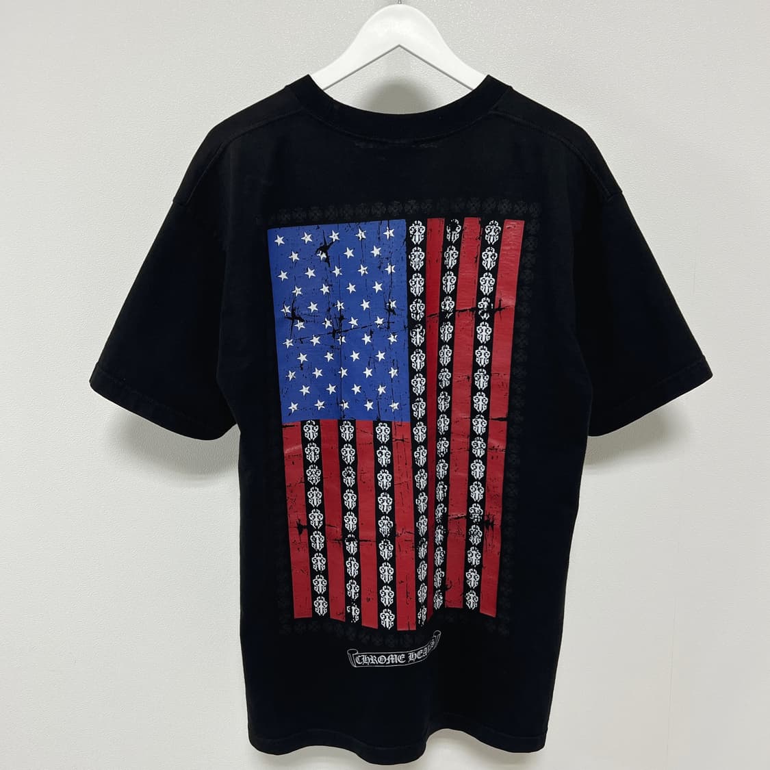 크롬하츠 아메리칸 플래그 성조기 대거 티셔츠 블랙 상품이미지2