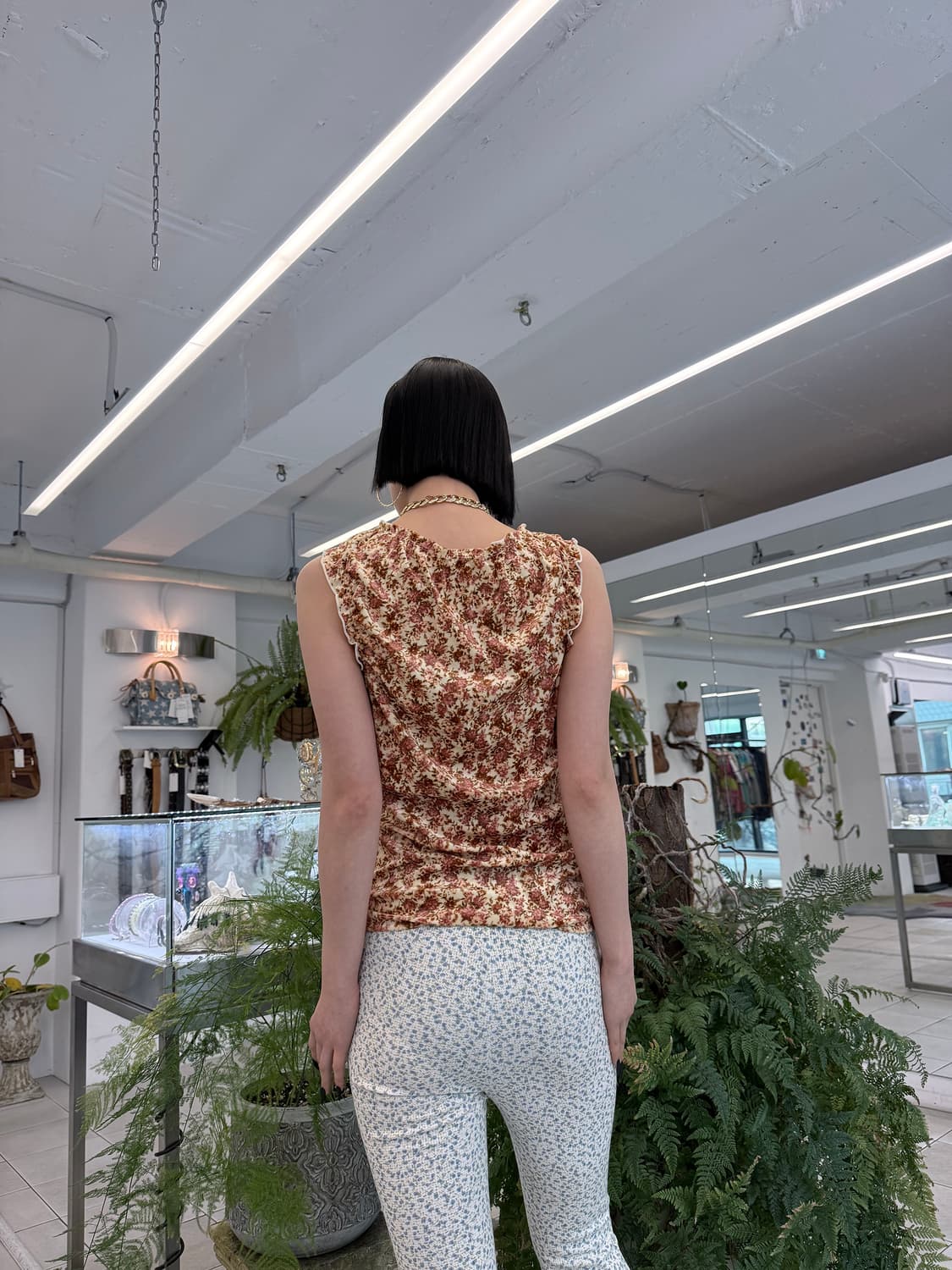 velour floral top 상품이미지4