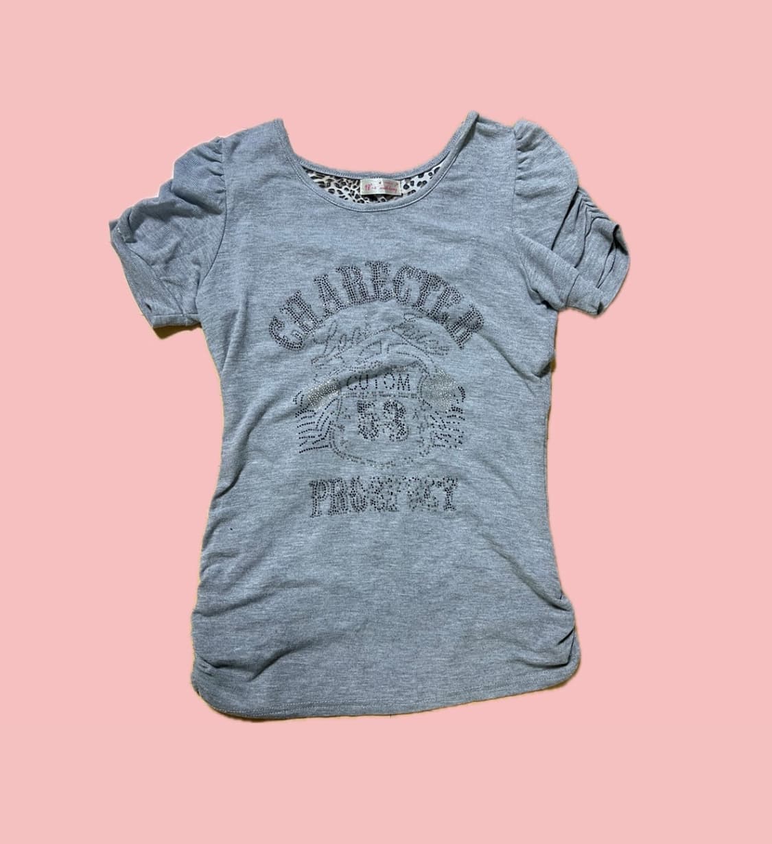 레오파드 갸루반팔티 상품이미지1