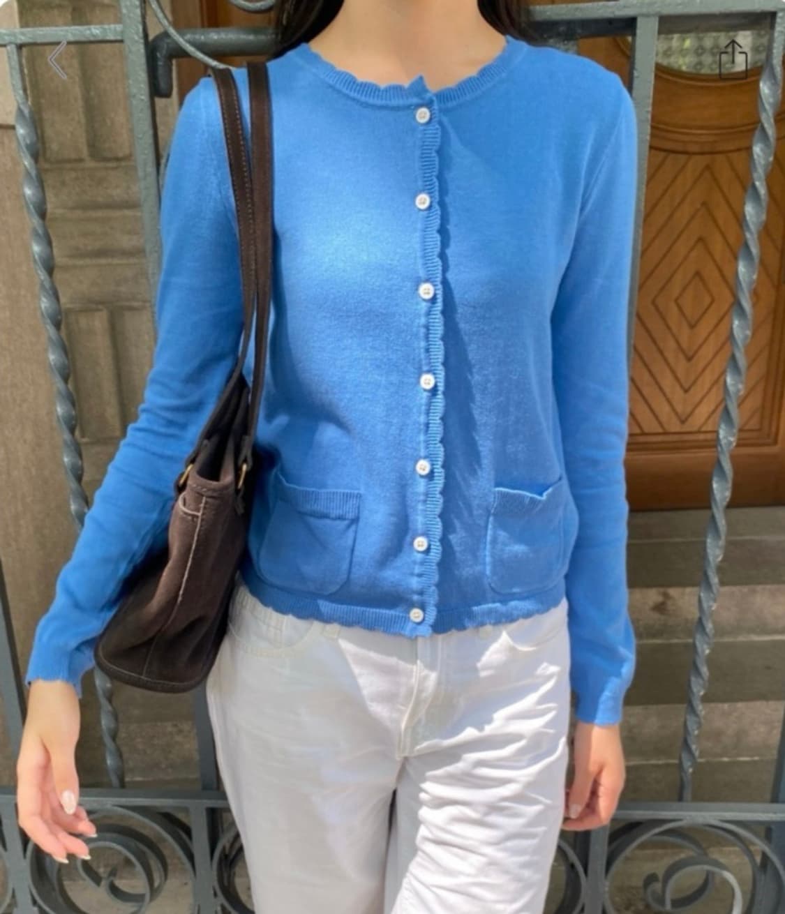 Brandy melville 브랜디멜빌 zoe 가디건 [블루] 상품이미지1