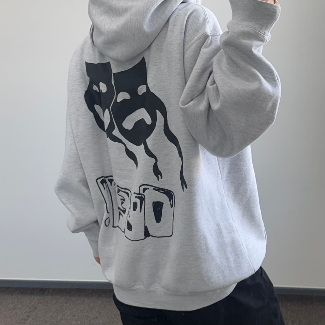 Obey 오베이 백 포인트 로고 멜란지 후드티 상품이미지2