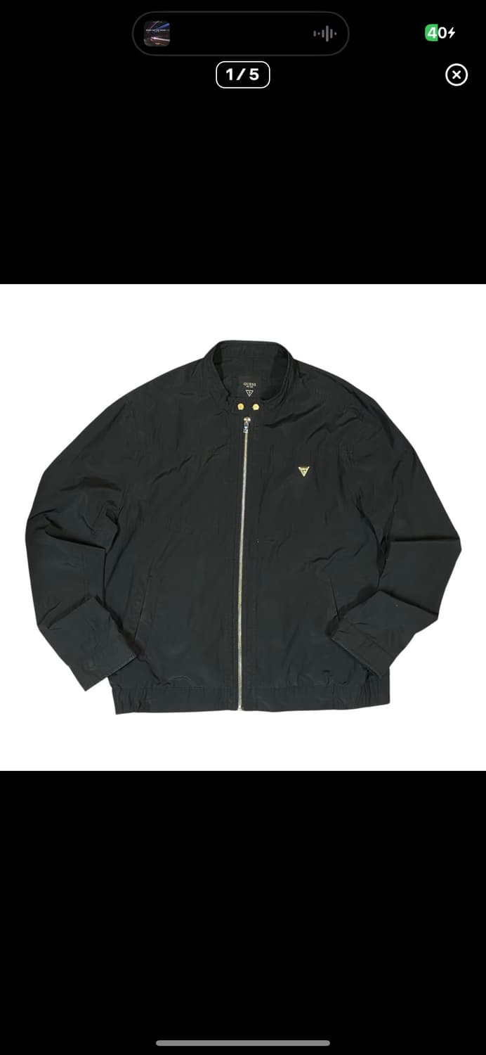 (바배) 게스 은장 로고 블루종  상품이미지1