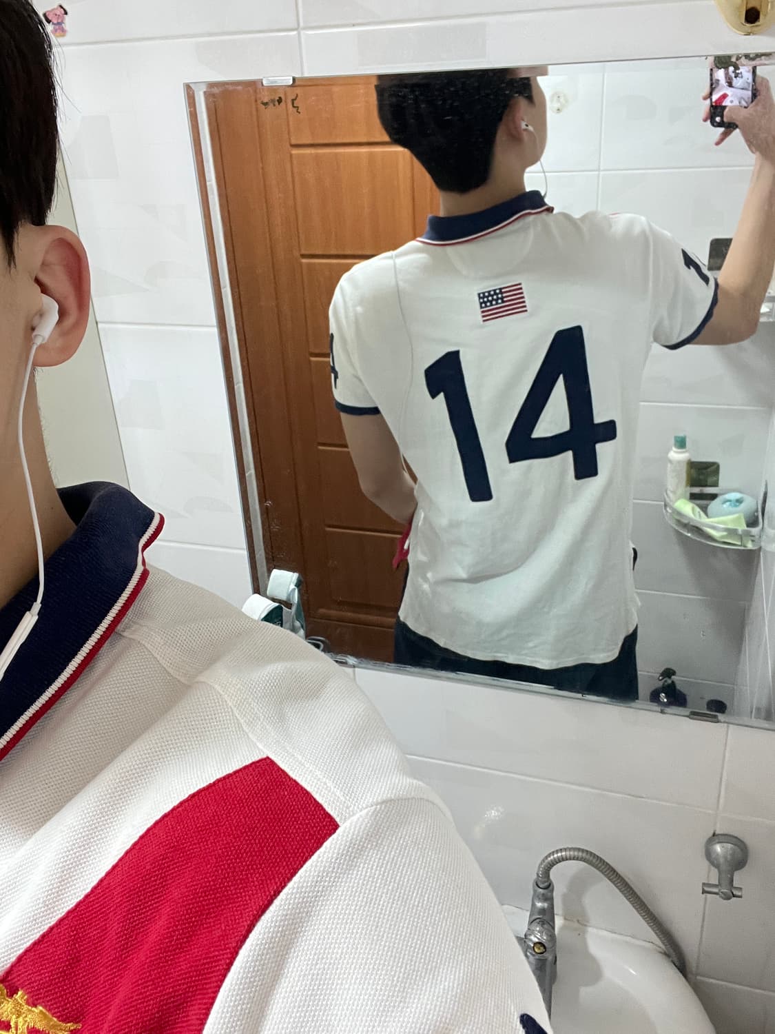 폴로 빅포니 성조기 넘버 14 대각선 라인 상품이미지3