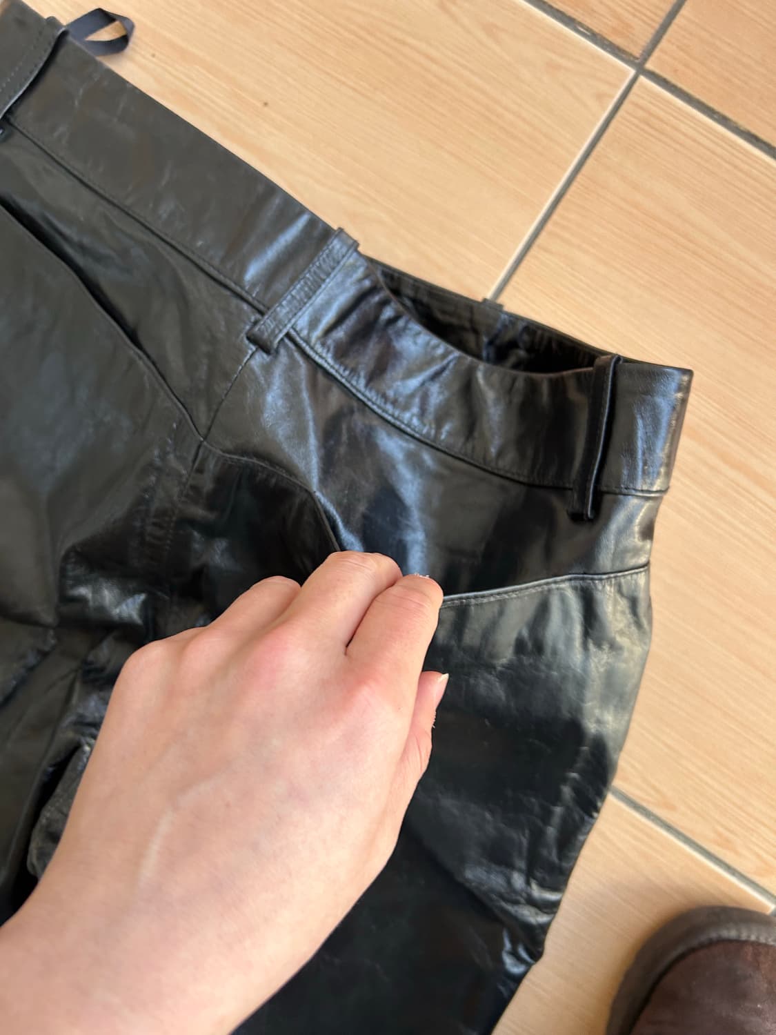 90-00’s 바나나리퍼블릭 레더팬츠 상품이미지6