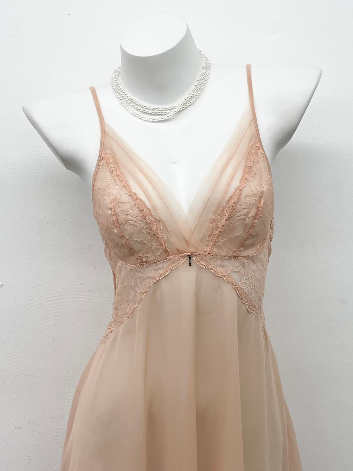 피치 시어 레이스 슬립 상품이미지2