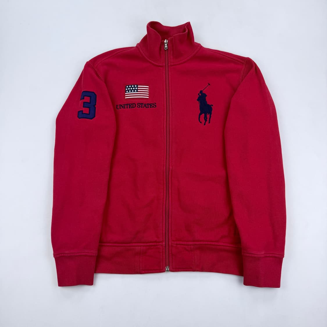 폴로 랄프로렌 빅포니 성조기 레드 집업 져지 상품이미지1
