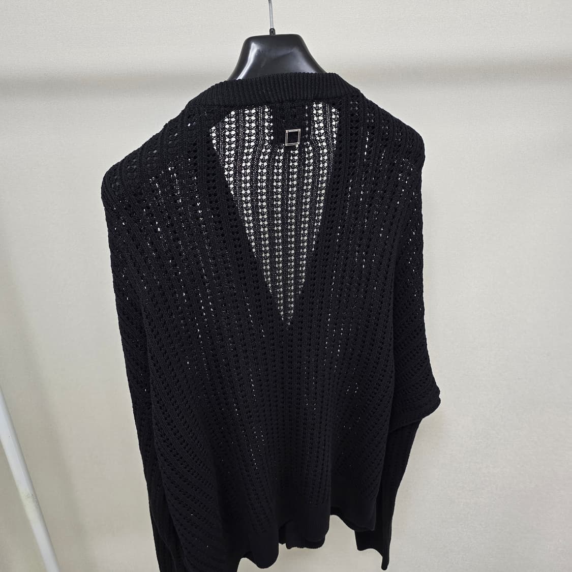 25ss 우영미 넷팅 브이넥 가디건 블랙 52사이즈 110 판매 상품이미지2