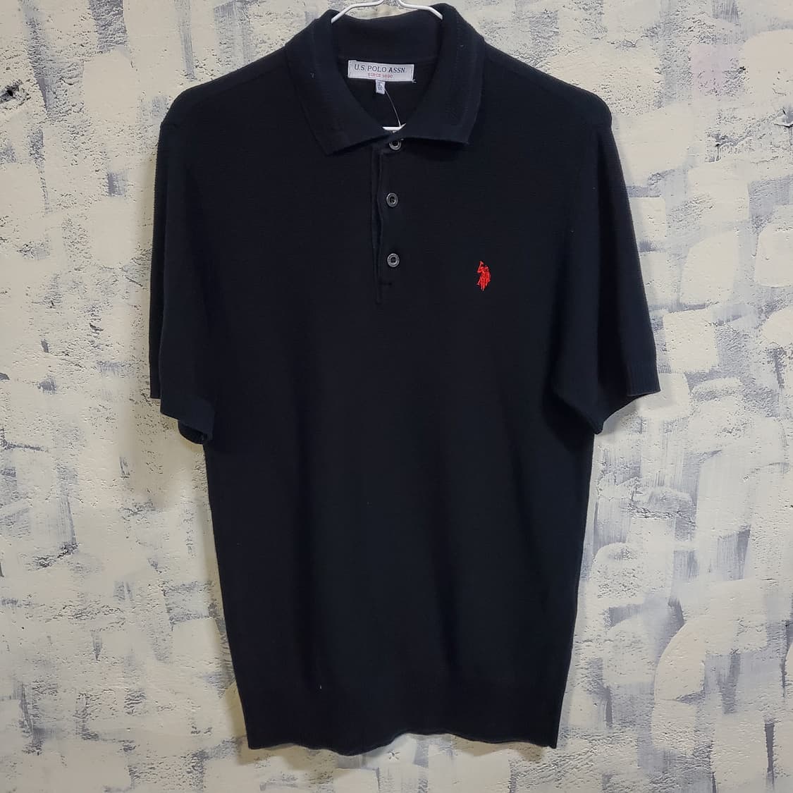 U.S.폴로 검정 반팔 니트 폴로티  상품이미지1