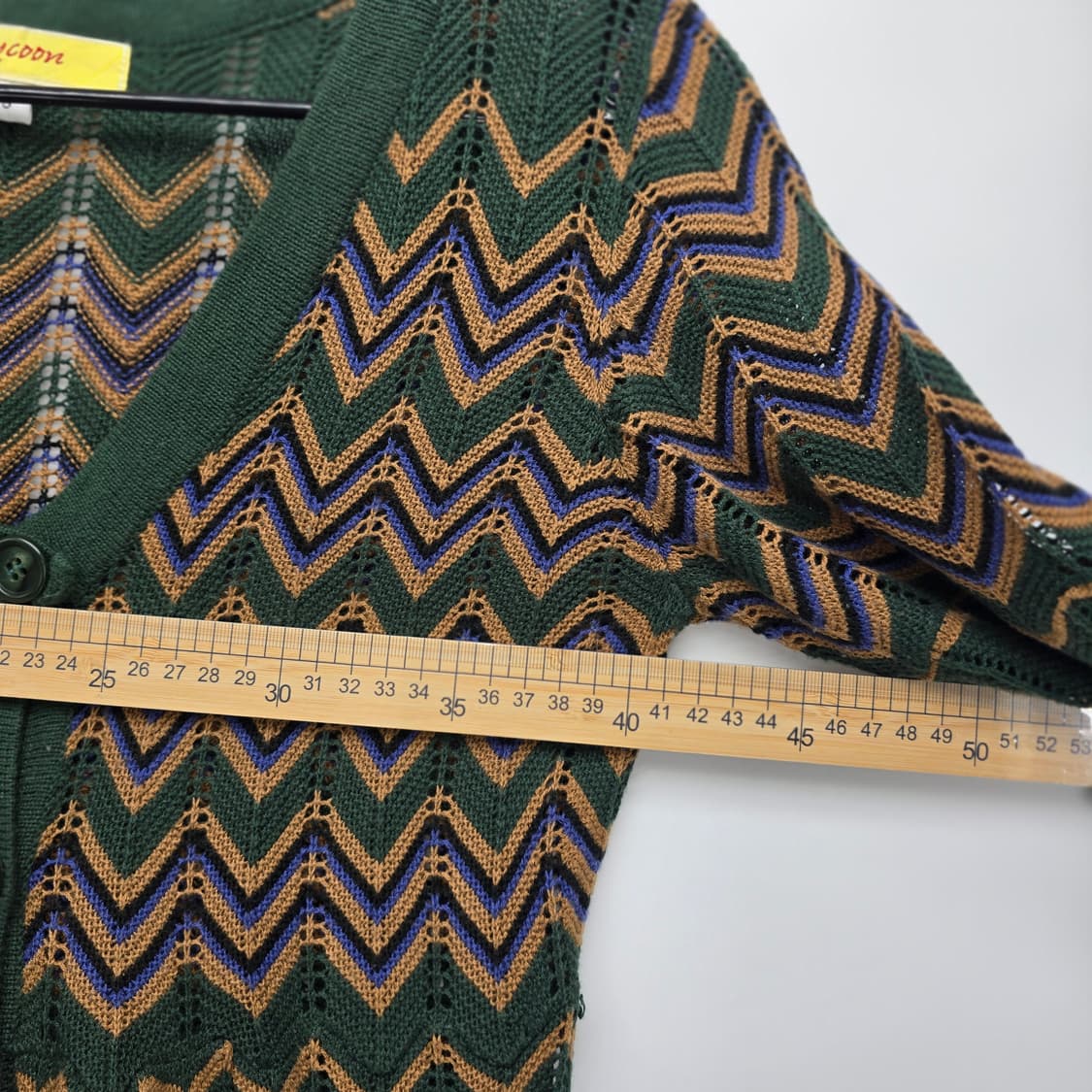 지그재그 니트 롱 가디건 일본빈티지 상품이미지6