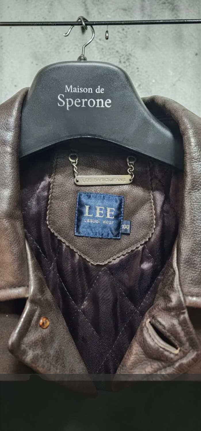 90's LEE VINTAGE 가죽 봄버 자켓 상품이미지4