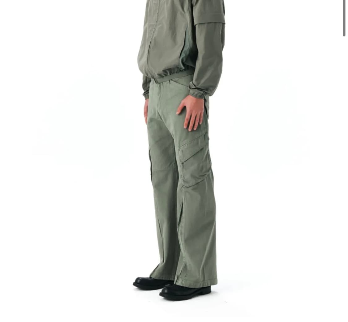 EE CARGO BOOTCUT PANTS OLIVE 상품이미지1