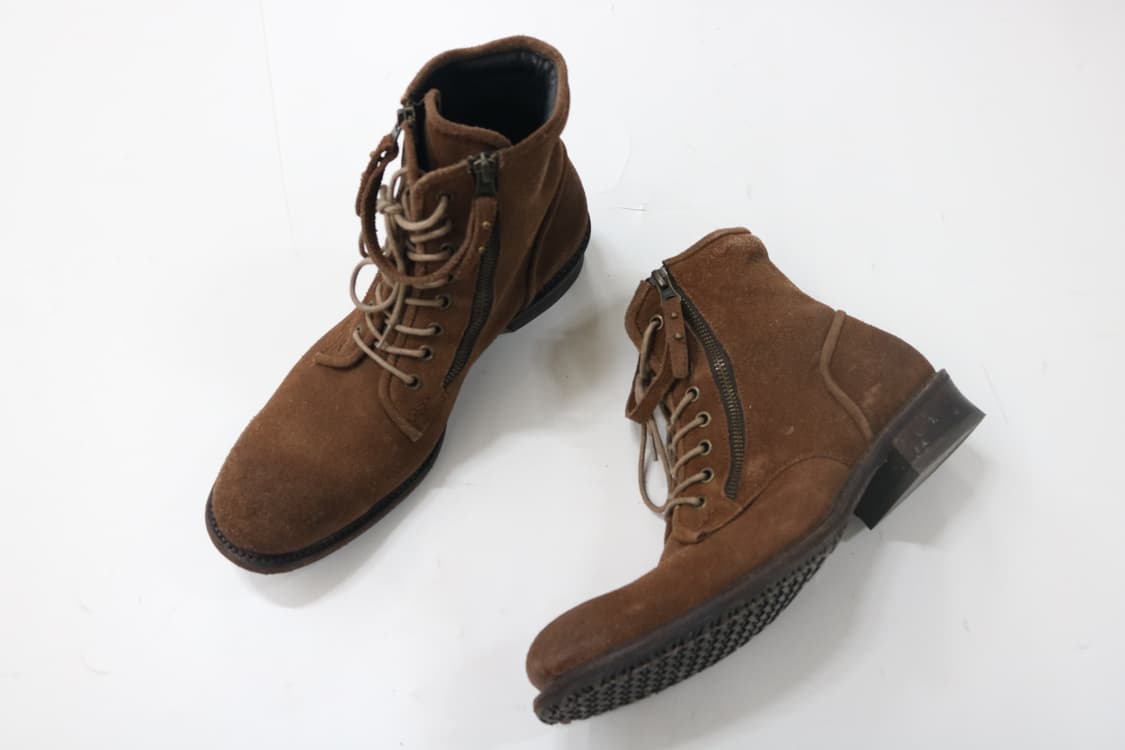 알프레도 바니스터 빈티지 브라운 스웨이드 레이스업 지퍼 부츠 (41) 상품이미지2