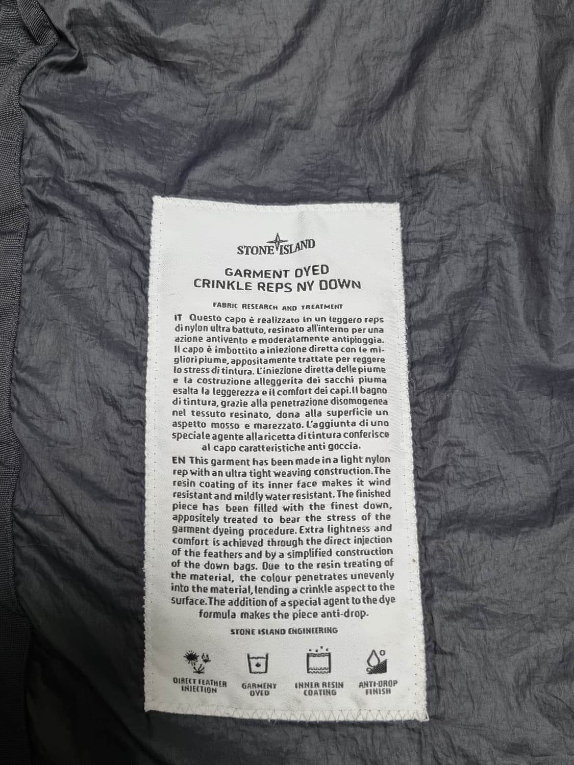 스톤아일랜드 크링클랩스 패딩 상품이미지4