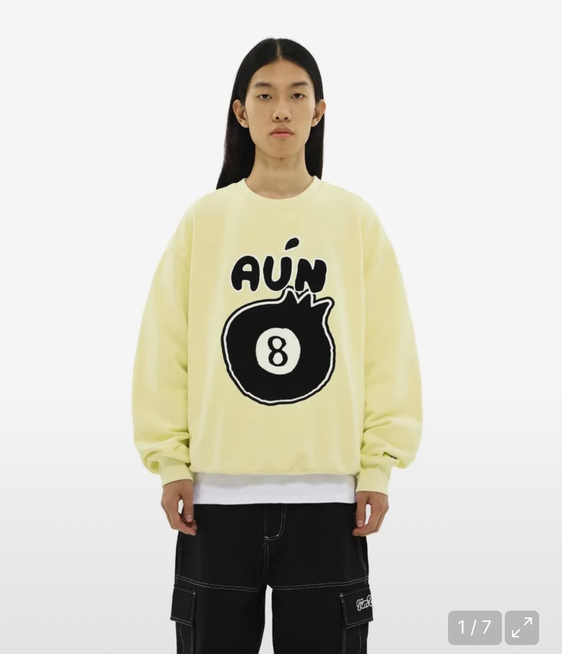 팀코믹스 8 BALL CREWNECK LIGHT YELLOW  상품이미지1