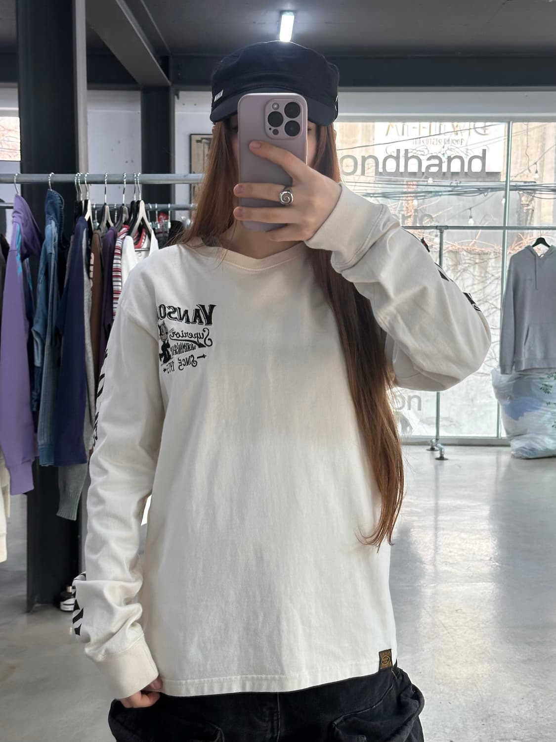 벤슨 x Felix The Cat 자수 롱슬리브긴팔티 상품이미지4