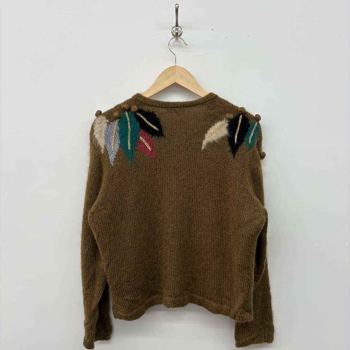 핸드메이드 깃털무늬 가디건 여L 상품이미지5